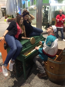 I got drunk at a Red Wings game and woke up to this picture on my phone Im the one playing the piano