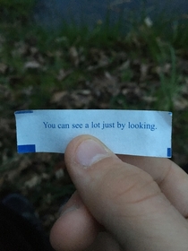 I got the worst fortune cookie ever today