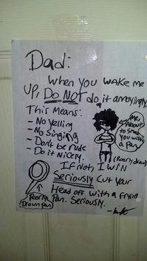 I guess my daughter doesnt like how I wake her up -