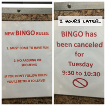I guess the old folks couldnt get with the new rules of bingo