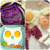 I had a crack at the owl egg today for breakfast Expectation Vs Reality 