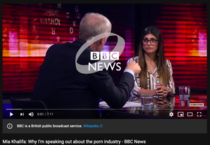 I hate to be mean but honestly the joke writes itself Mia Khalifa back on BBC