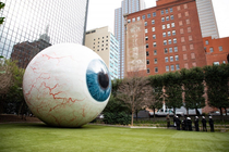 I hear we are doing weird art How about this giant eyeball in downtown Dallas