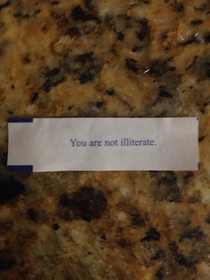 I just got the greatest fortune in the world