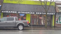 I just noticed the name of the restaurant down the street