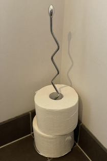 I just realised my bog roll holder is sperm