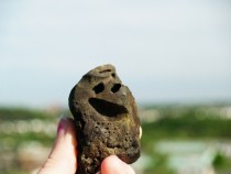 I just realized its my cakeday with  hours left and I have no idea what to post Heres a happy rock