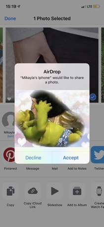 I like to airdrop random photos to people and while i was at the grocery store doing my airdropping someone sent this back to me