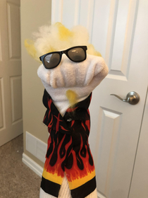 I made a Guy Fieri sock puppet today No unemployment is going great why do you ask