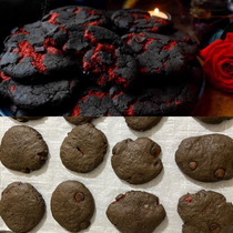 I made vegan lava cookies