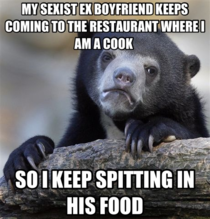 I make his food and serve it to him