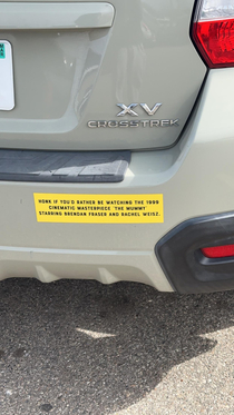 I normally dont agree with bumper stickers But this one Yes