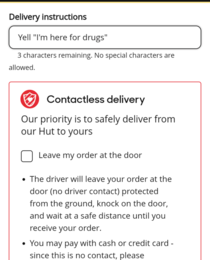 I ordered a pizza for my neighbor who is also a police officer 