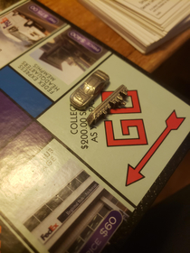 I played as the cargo ship that was stuck in the Suez Canal in the FedEx edition of Monopoly today