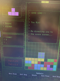 I played Tetris for so long that the game told me to fuck off