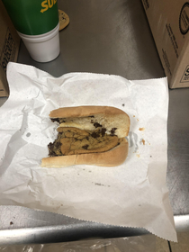 I present to you the toasted cookie sandwich Perks of being a subway employee
