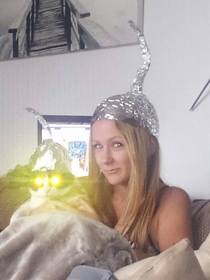 I put a tin foil hat on my cat and this is what happened