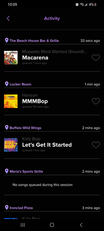 I realized that I can play songs remotely on the touchtunes app in random bars so i just trolled some with my greatest hits