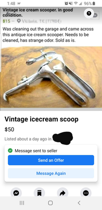 I really hope he doesnt use this to scoop ice cream