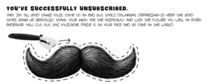 I received a mustache for unsubscribing from my pizza places newsletter