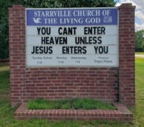 I saw this church sign today in East Texas and immediately pulled over for a pic