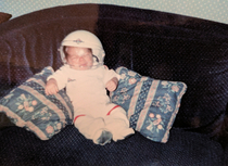 I shoved my baby brother into a Cabbage Patch Kid astronaut space suit once