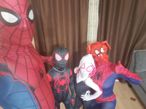 I suggested the wife be Mary Jane Watson to complete the theme but she had decided