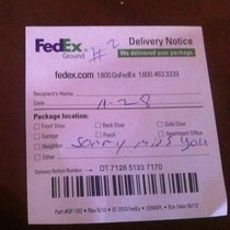I think FedEx wants to get back together