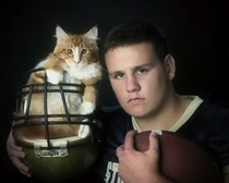 I think my buddy had the best senior pic this year