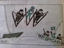 I thought that this Olympic cartoon in the newspaper today was pretty funny