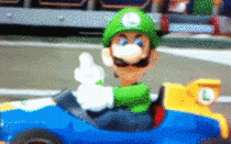 I thought the Luigi Death stare could use some added flipping off