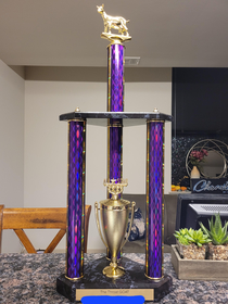 I told my husband Id never won a trophy so he got this made for me