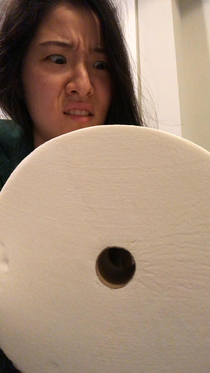 I too received a large roll of toilet paper for Christmas as a gag gift