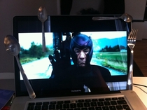 I tried watching X-Men while eating