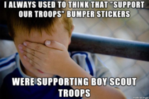 I was always shocked at the amount of support the Boy Scouts had