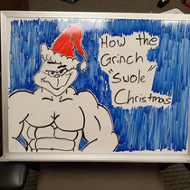 I was asked to draw the Grinch for my office