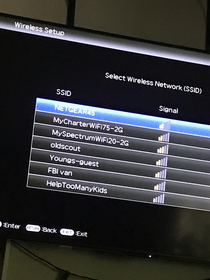 I was connecting my tv to the Wi-Fi and saw some interesting names