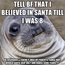 I was expecting a lighthearted chat about the silliness of believing in Santa