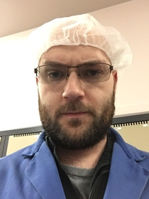 I was forced to wear a hairnet at work dont worry about the beard