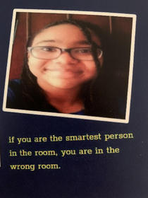 I was looking back at my th grade yearbook and this girls quote made me laugh