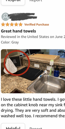 I was shopping for hand towels online and saw this photo in the reviews section Now I kind of want that sign too