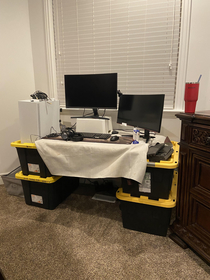 I was visiting my friend and found his gaming setup