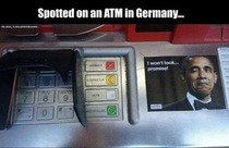 I wont look Spotted on a German ATM