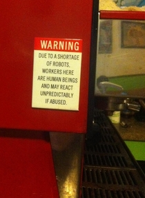 I work at an independently owned coffee shop We feature this sign on the side of our espresso machine It speaks the truth