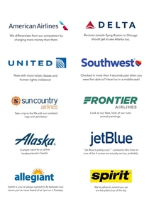 If every airline in the US had an honest slogan