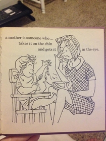If she got it in the eye to begin with she wouldnt be a mother