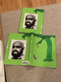If you think you can just remove the dust jacket to get rid of the unnecessary  x  portrait of Shel Silverstein in your house youre mistaken