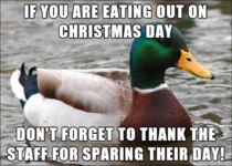 If youre eating out on Christmas day