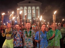 If youre going to show up with tiki torches you may as well dress the part