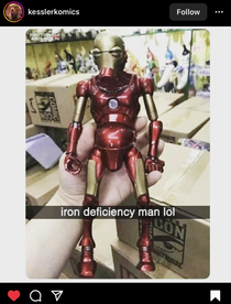Ig post caught me off guard Iron deficiency man